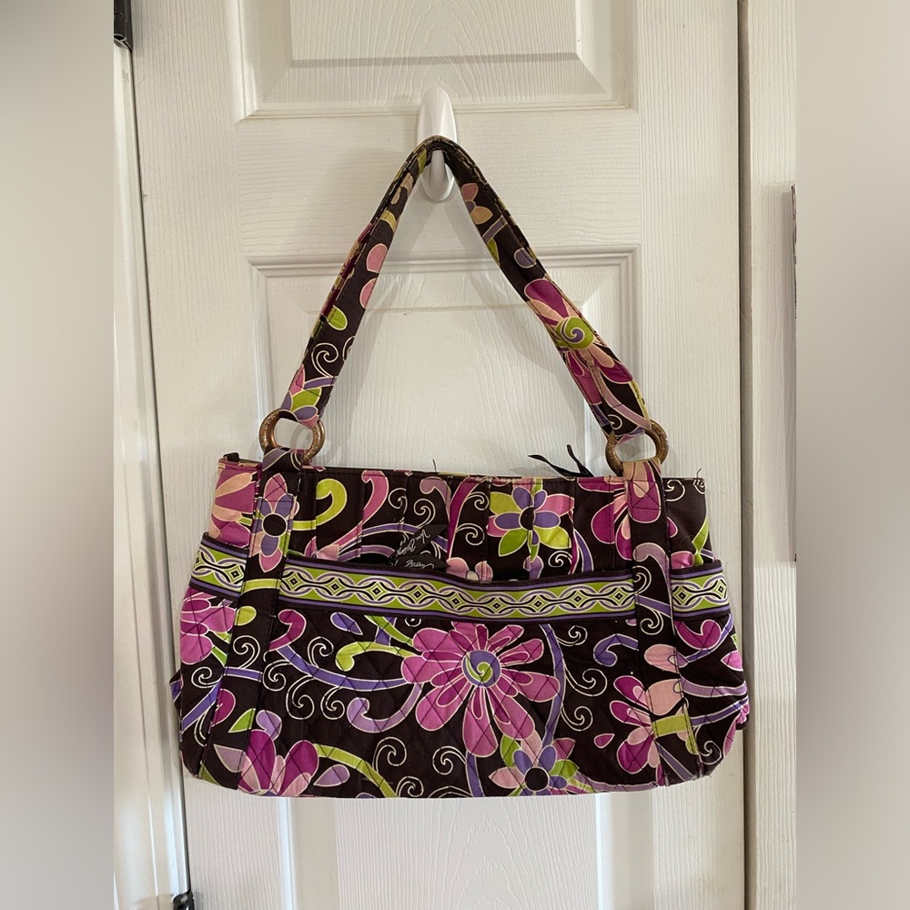 Vera Bradley peak, and purple large purse